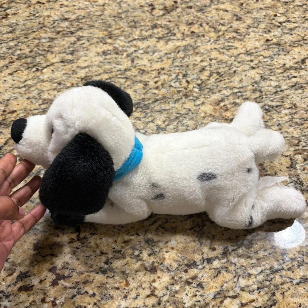 Disney 101 Dalmatians Little Dipper Plush Spotted Dog Blue Collar 16 Inch